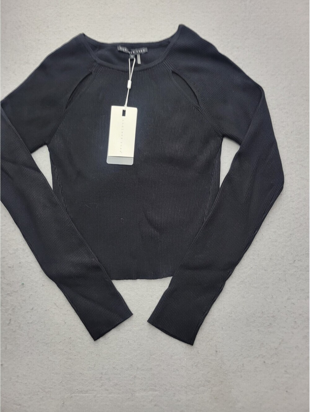 Endless Rose Women's Sweater Small Black Pullover Long Sleeve Rayon Blend